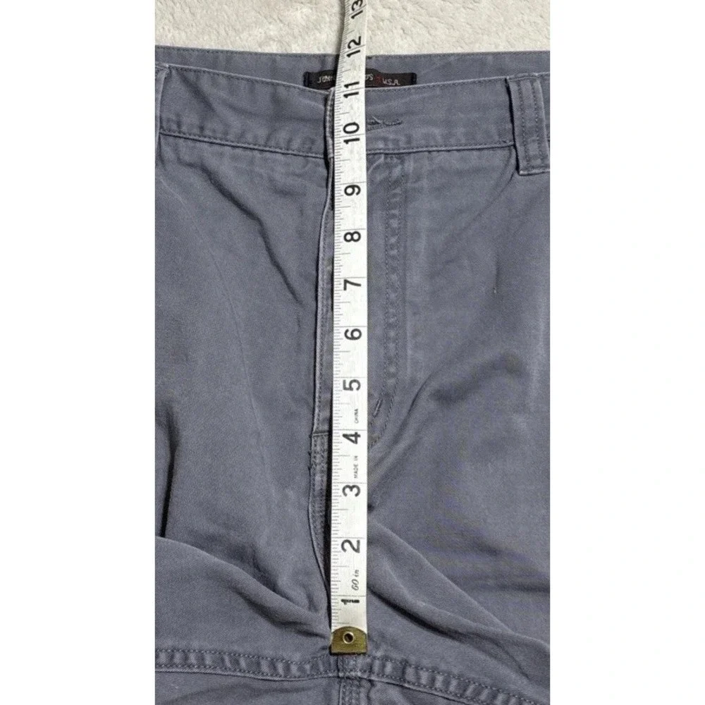 John Varvatos USA Chino Shorts Men's 36 Gray Flat Front